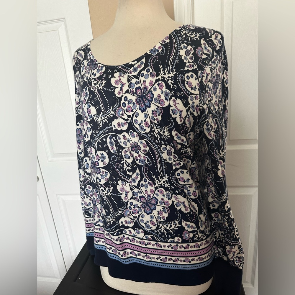 Talbots Women size Large floral top